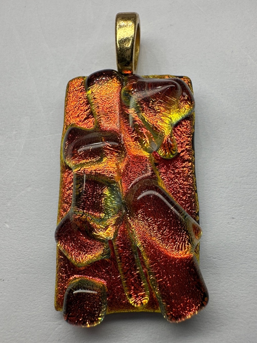 Dichroic Glass Pendant Artisan Handmade Glass